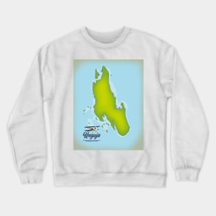 Unguja Travel map Crewneck Sweatshirt